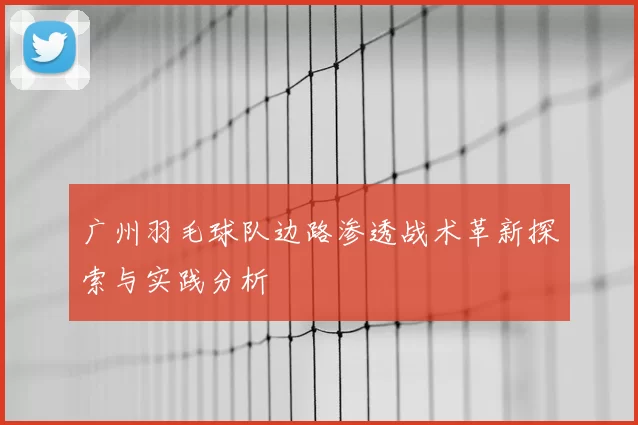 广州羽毛球队边路渗透战术革新探索与实践分析