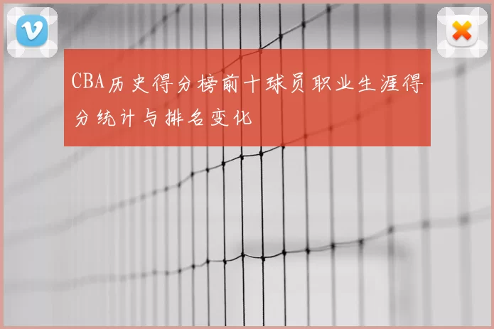 CBA历史得分榜前十球员职业生涯得分统计与排名变化